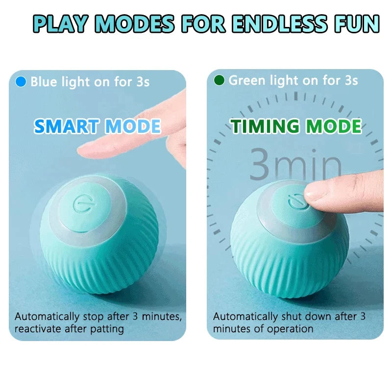 Smart Rolling Magic Ball Set - 2PC Electronic Interactive Cat Toy