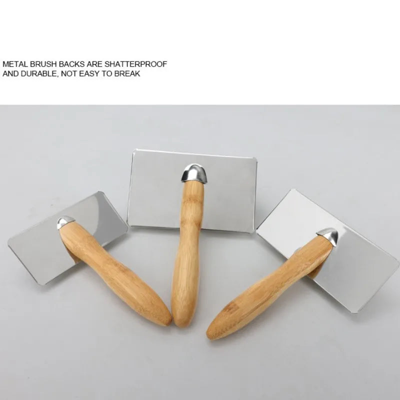 Premium Wooden Pet Grooming Comb - Stainless Steel & Natural Wood Design