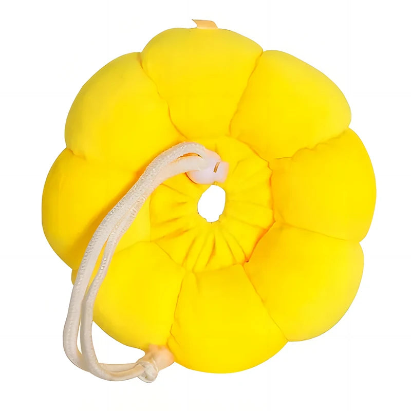 Soft Cotton Sunflower Recovery Collar - Post-Surgery Protective E-Collar