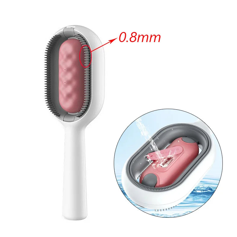 Double-Sided Pet Grooming Brush - Professional Hair Removal & Cleaning Tool