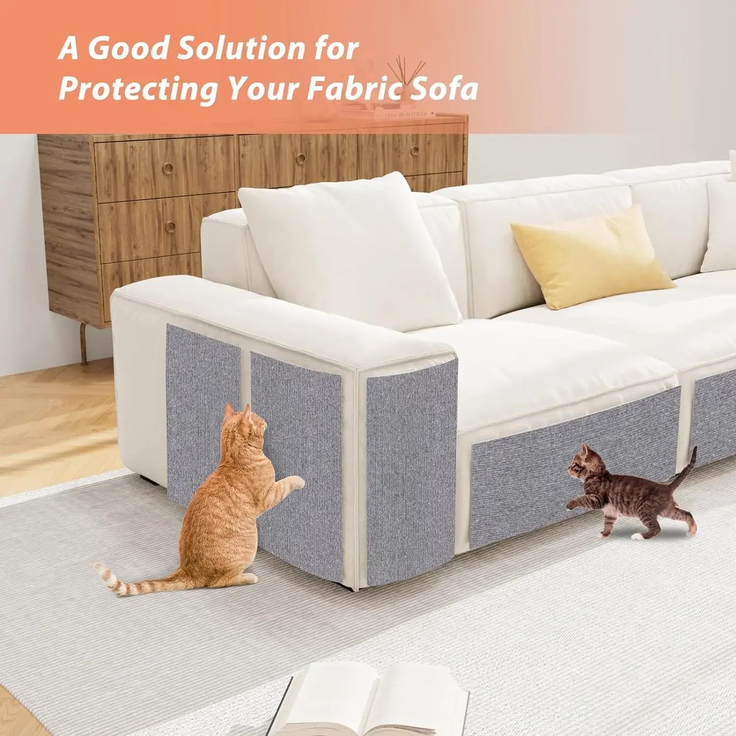 Self-Adhesive Cat Scratch Protection Mat - Furniture Guard