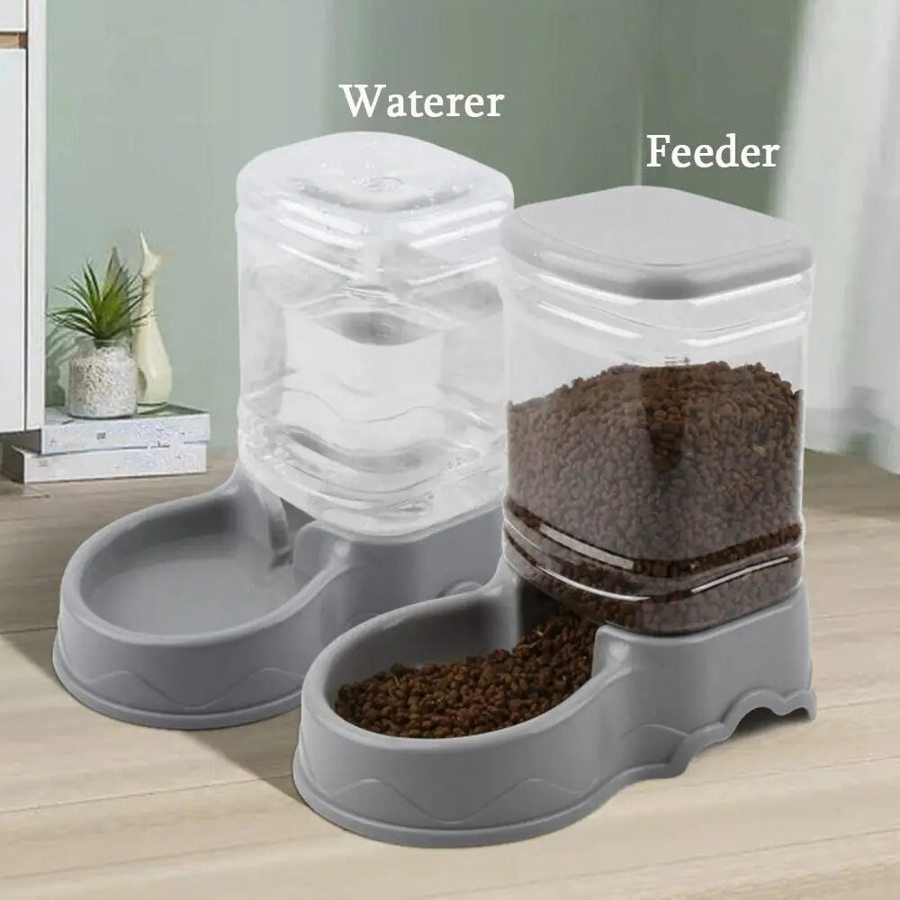 3.8L Smart Pet Water Fountain & Food Station - Dual Automatic System