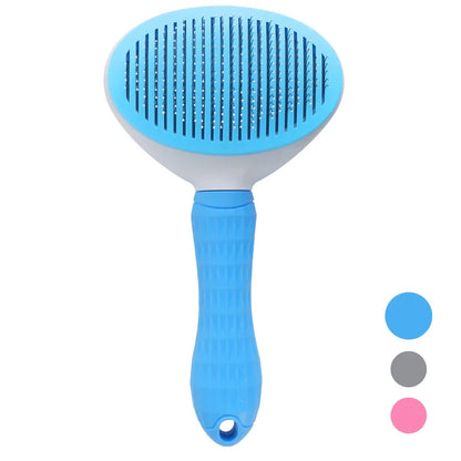 Self-Cleaning Slicker Pet Brush - One-Touch Hair Release System
