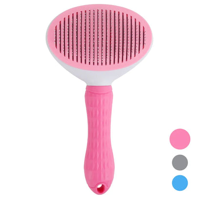 Self-Cleaning Slicker Pet Brush - One-Touch Hair Release System