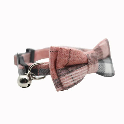 Bow & Bell Pet Collar - Cute Adjustable Design for Cats & Small Dogs
