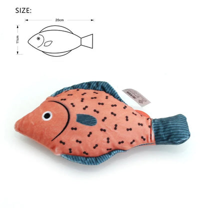 Interactive 3D Fish Catnip Toy - Realistic Plush with Sound & Crinkle