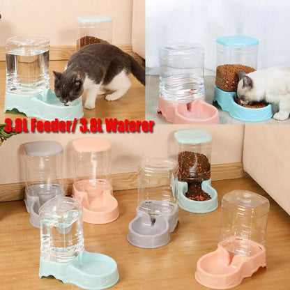 3.8L Smart Pet Water Fountain & Food Station - Dual Automatic System
