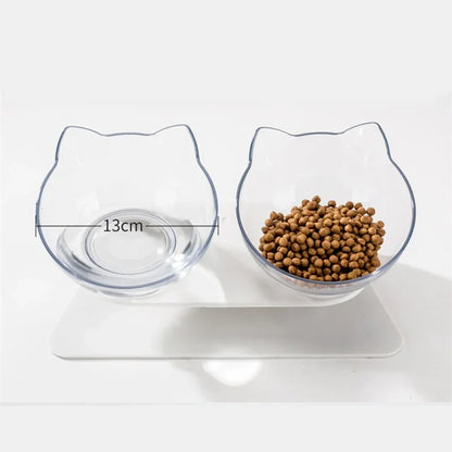 Elevated Double Pet Bowl Set - Non-Slip Raised Feeding Station