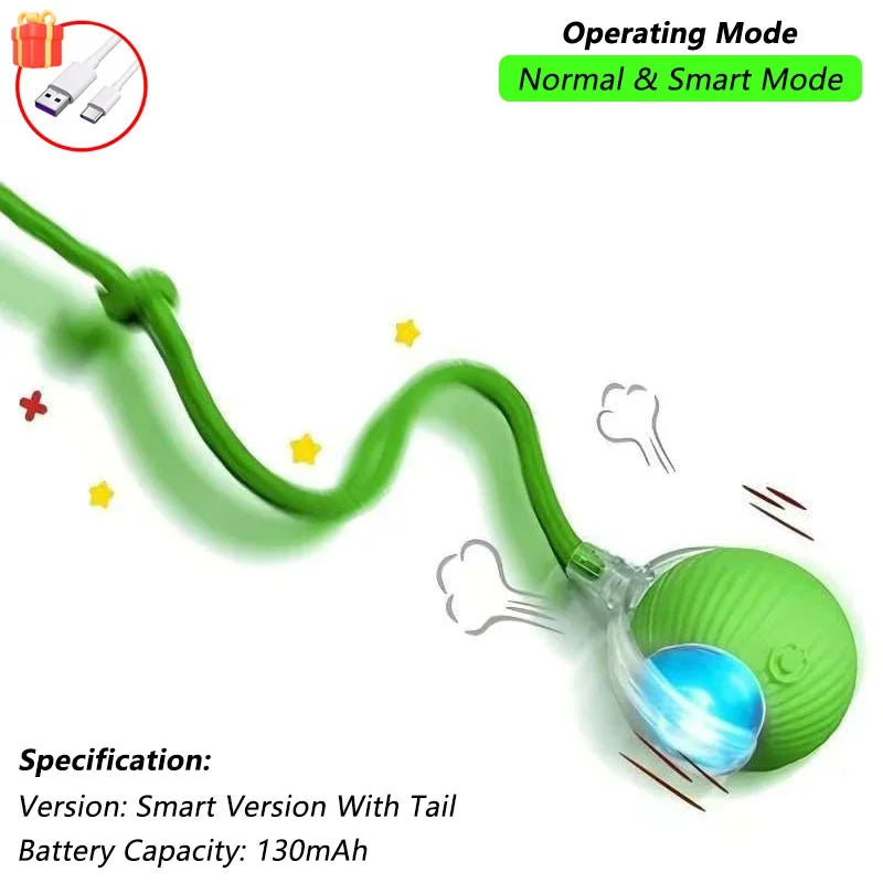Smart Rolling Mouse Ball - USB Rechargeable Interactive Cat Toy