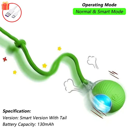 Smart Rolling Mouse Ball - USB Rechargeable Interactive Cat Toy