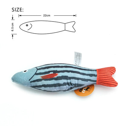 Interactive 3D Fish Catnip Toy - Realistic Plush with Sound & Crinkle