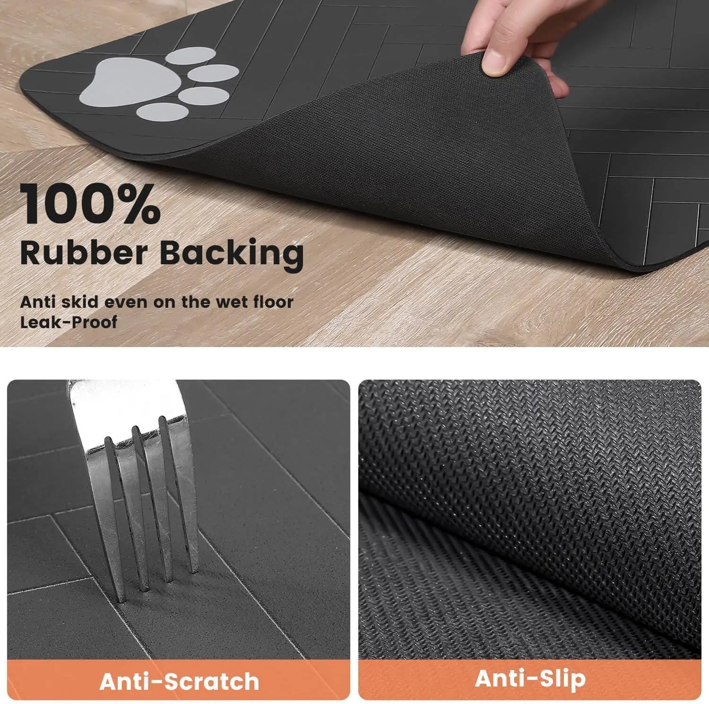 Pet Feeding Mat - Absorbent Placemat for Food and Water Bowls 🐾