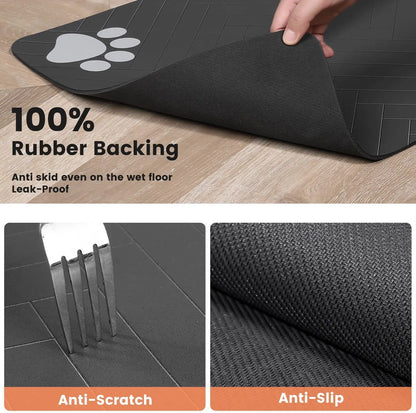Pet Feeding Mat - Absorbent Placemat for Food and Water Bowls 🐾