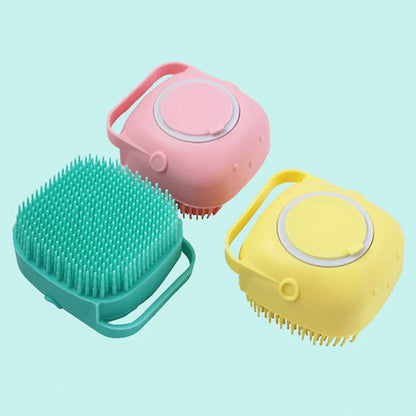 Silicone Pet Bath & Massage Glove - Built-in Shampoo Dispenser