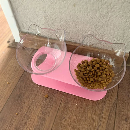 Elevated Double Pet Bowl Set - Non-Slip Raised Feeding Station