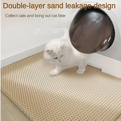 Double-Layer EVA Cat Litter Mat - XL Anti-Tracking System