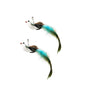 Interactive Bird Wand - Suction Cup Feather Teaser with Bell