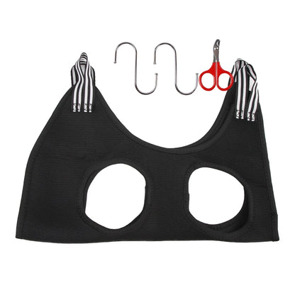 Cat Grooming Hammock - Anti-Scratch Restraint System for Safe Nail Trimming