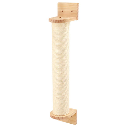 Wall-Mounted Cat Tree Platform - Wooden Climbing & Scratching System