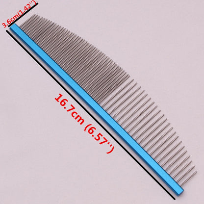 Professional Aluminum Crescent Comb - Salon-Grade Pet Grooming Tool