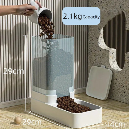 Gravity Pet Feeder & Water Station - Dual Automatic Dispensing System