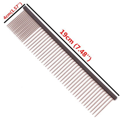 Professional Aluminum Crescent Comb - Salon-Grade Pet Grooming Tool