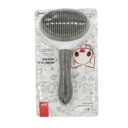 Self-Cleaning Slicker Pet Brush - One-Touch Hair Release System