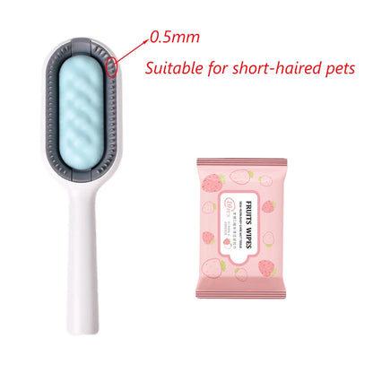 Double-Sided Pet Grooming Brush - Professional Hair Removal & Cleaning Tool