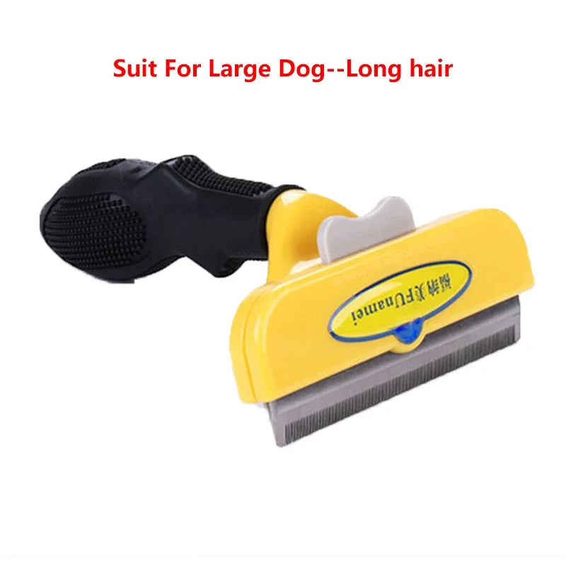 Professional Pet Grooming Comb - Double-Row Deshedding & Massage Brush