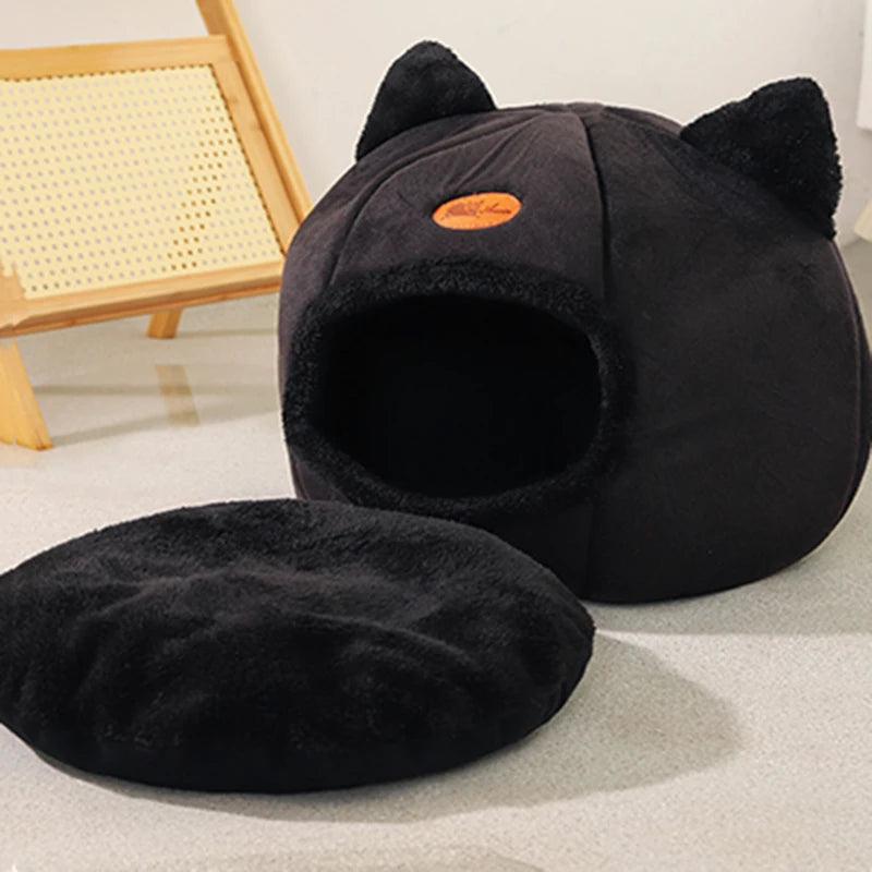 Deep Sleep Winter Pet Cave Bed - Cozy Indoor Nest
