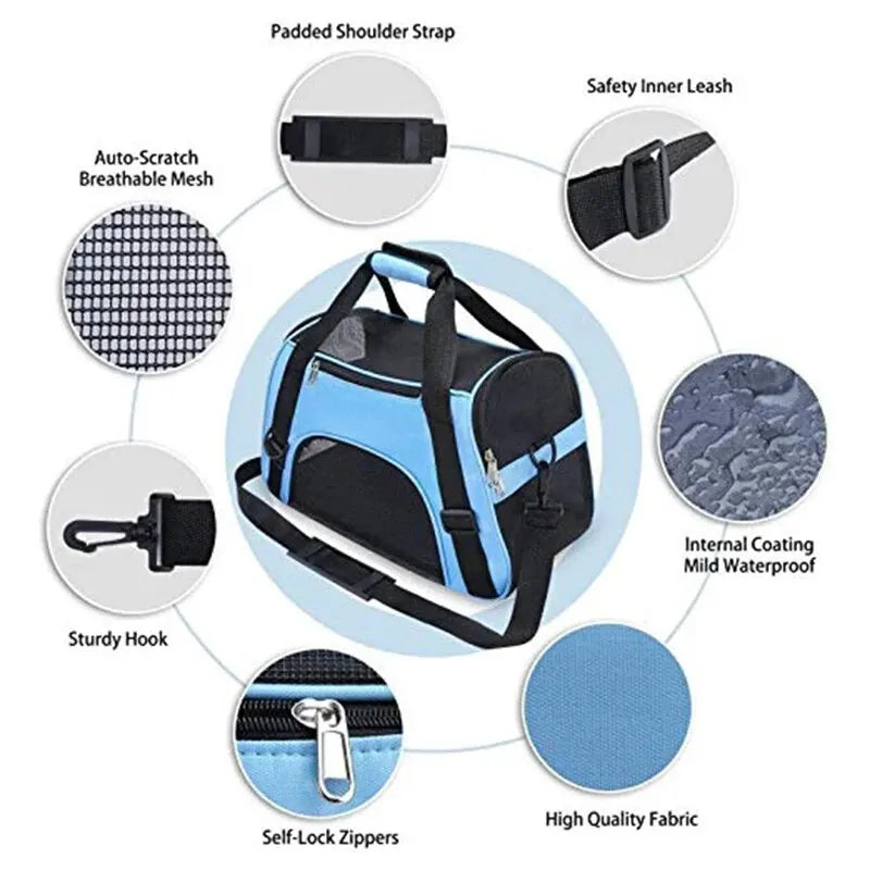 Comfort-Plus Soft-Sided Pet Carrier - Portable Travel Solution