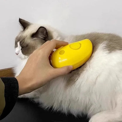 Electric Mango Pet Spray Brush - One-Touch Grooming & Massage System