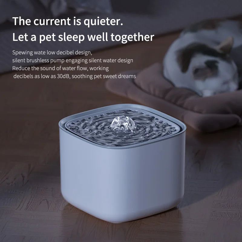 3L Smart Motion-Sensor Pet Water Fountain - USB Powered Silent System