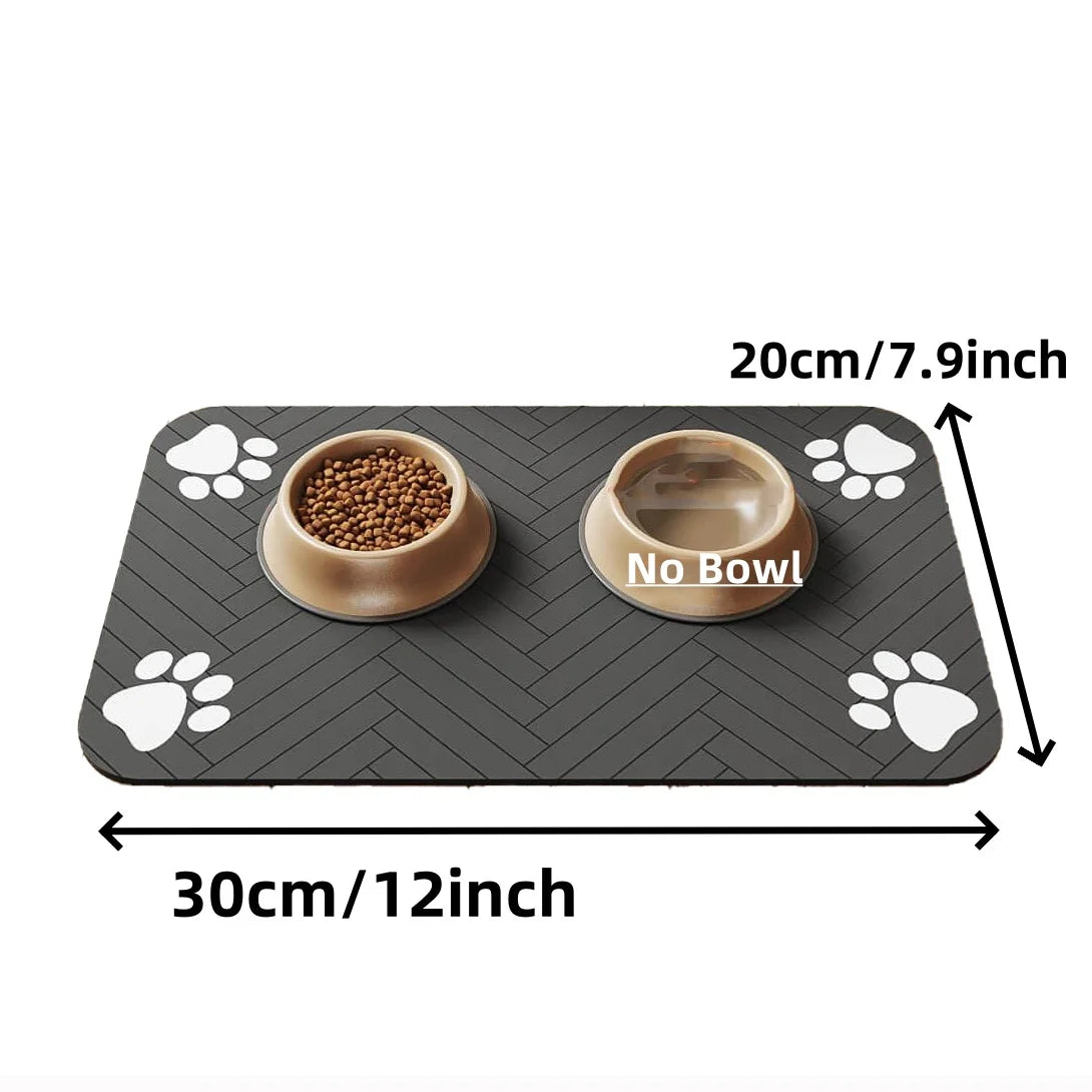 Pet Feeding Mat - Absorbent Placemat for Food and Water Bowls 🐾