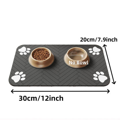 Pet Feeding Mat - Absorbent Placemat for Food and Water Bowls 🐾
