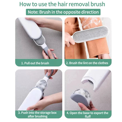 Brosse Magique Réutilisable pour Charpie et Poils - Brosse Statique Autonettoyante
