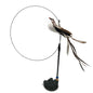 Interactive Bird Wand - Suction Cup Feather Teaser with Bell