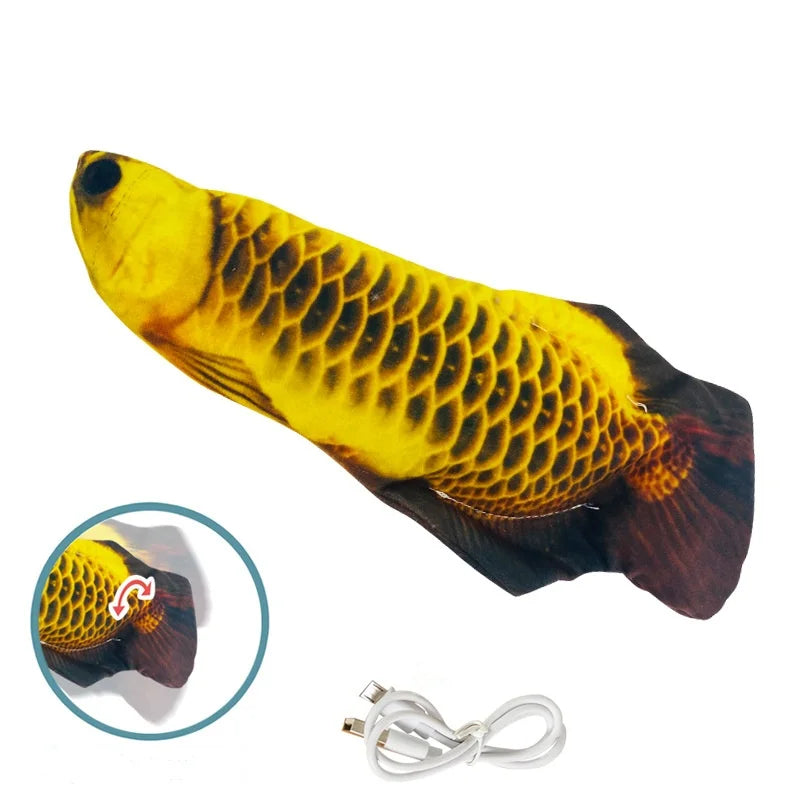 Electric Flipping Fish - USB Rechargeable Interactive Motion Cat Toy