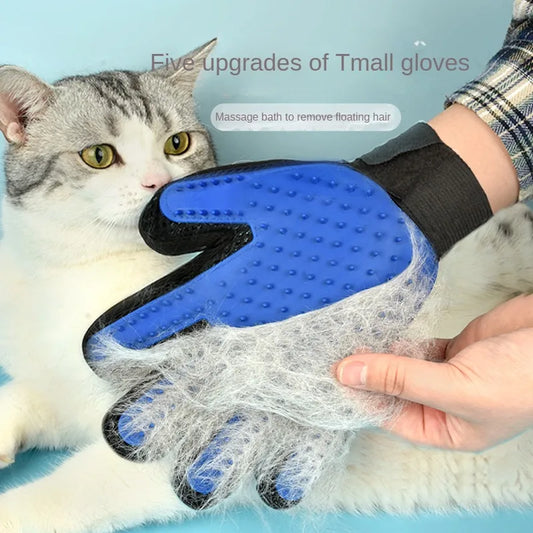 Silicone Pet Grooming Gloves - 2-in-1 Bath & Brush Solution