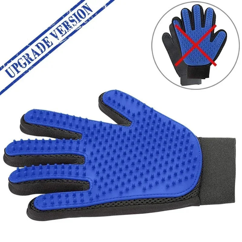 Silicone Pet Grooming Gloves - 2-in-1 Bath & Brush Solution