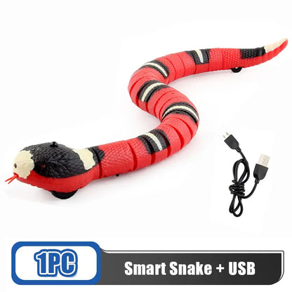 Smart Motion-Activated Snake Toy - USB Rechargeable Interactive Pet Teaser
