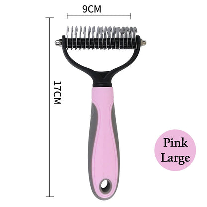 Professional Double-Action Pet Brush - Long & Short Hair Grooming Tool