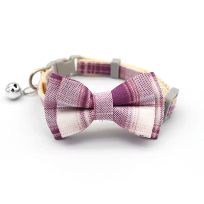 Bow & Bell Pet Collar - Cute Adjustable Design for Cats & Small Dogs