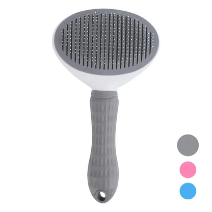 Self-Cleaning Slicker Pet Brush - One-Touch Hair Release System