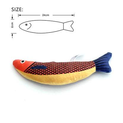 Interactive 3D Fish Catnip Toy - Realistic Plush with Sound & Crinkle