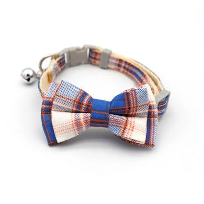Bow & Bell Pet Collar - Cute Adjustable Design for Cats & Small Dogs