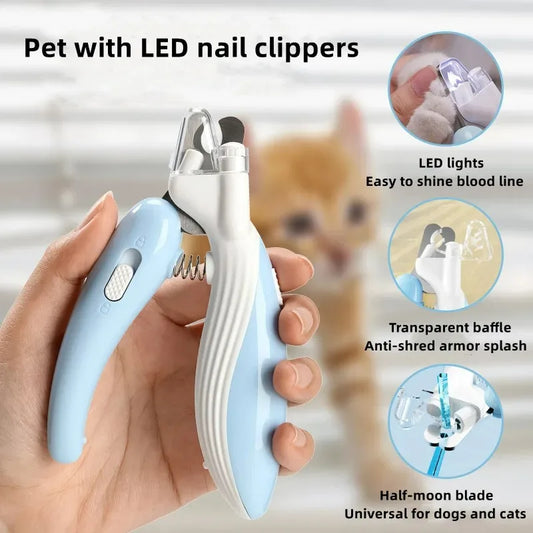 2-in-1 LED Electric Pet Nail Care Kit - Clipper & Grinder