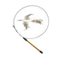Interactive Bird Wand - Suction Cup Feather Teaser with Bell