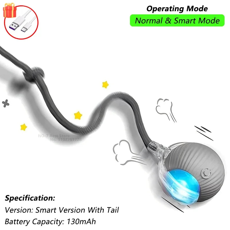 Smart Rolling Mouse Ball - USB Rechargeable Interactive Cat Toy