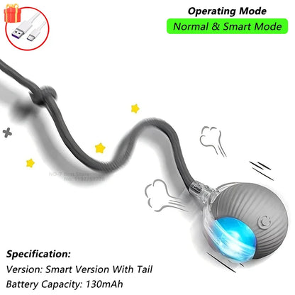 Smart Rolling Mouse Ball - USB Rechargeable Interactive Cat Toy